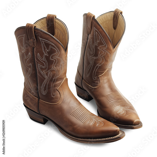 boots, leather, boot, shoe, shoes, footwear, fashion, brown, cowboy, pair, clothing, black, winter, isolated, old, foot, vintage, high, style, two, western, worn, new, white background, ladies photo