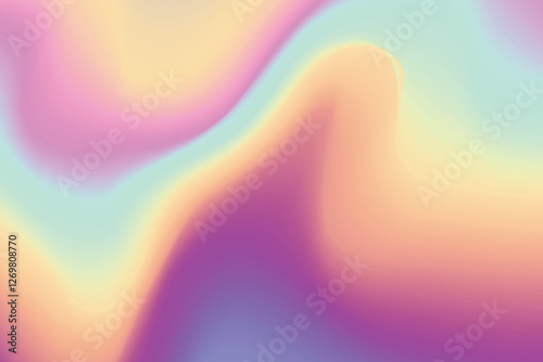 Abstract Iridescence Holographic Background Pastel Gradient. Trendy Modern Design Gradient Holographic texture