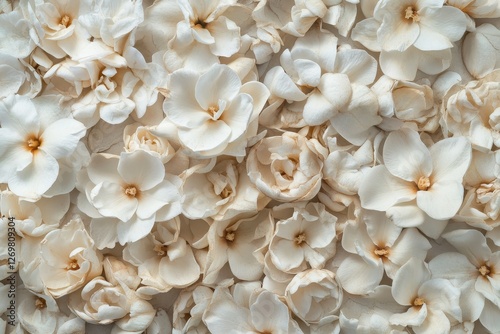 Numerous gardenia flowers occupy the scene in spring