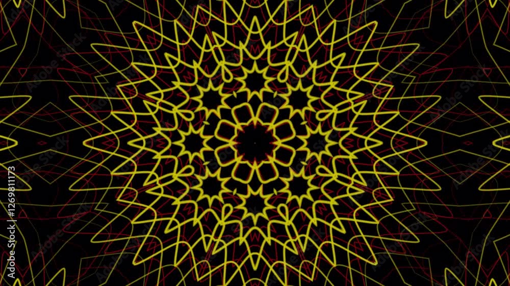 Mandala background-A golden-hued kaleidoscopic animation featuring complex, transparent background Mandala background-A golden-hued kaleidoscopic animation featuring complex, transparent background