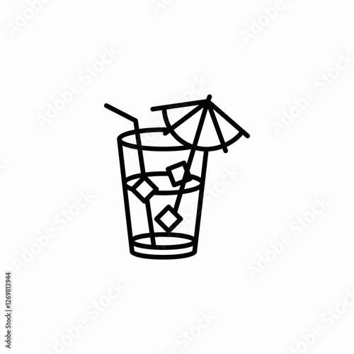 ice drink icon sign vector