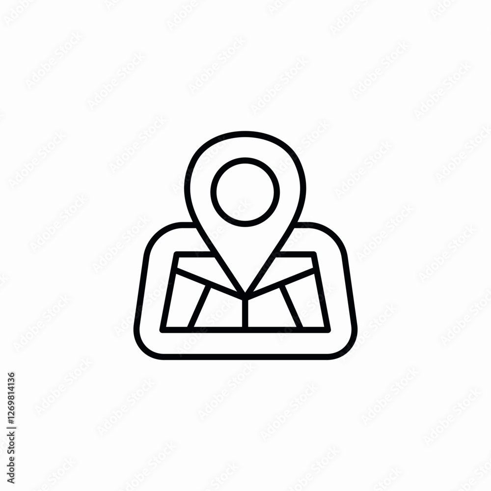 map location pin icon sign vector map location pin icon sign vector
