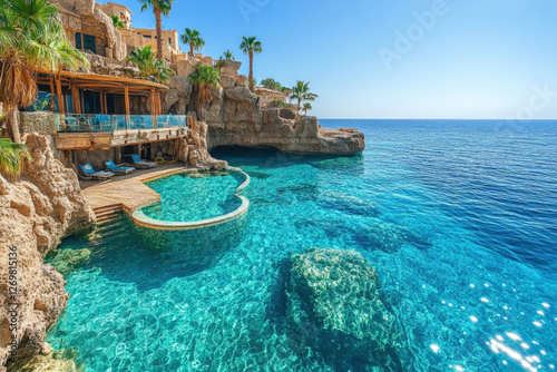 A beach in Nabq Bay, Egypt,...