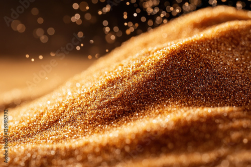 A close-up of zircon sand, detailed and natural, industrial theme