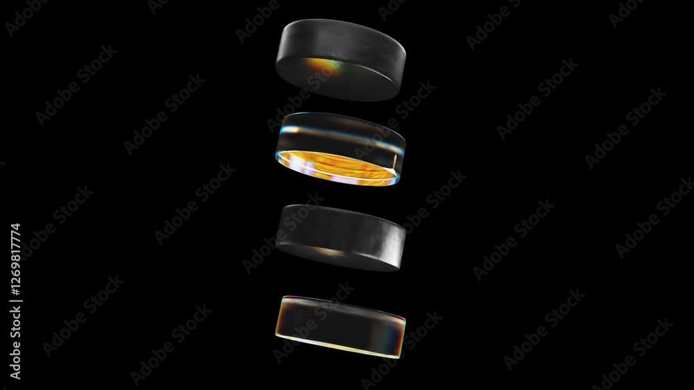 cylinder shapes 3d render. Computer generated