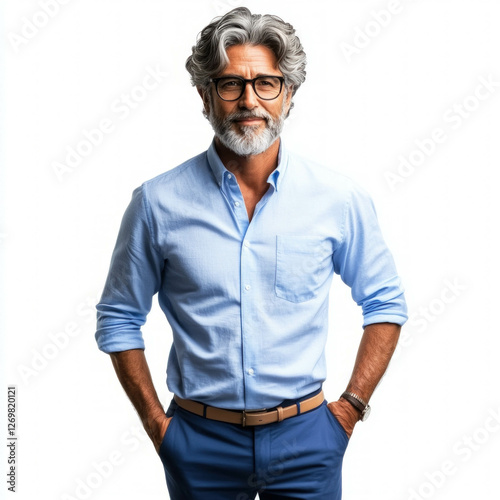 Middle Age Man Isolated