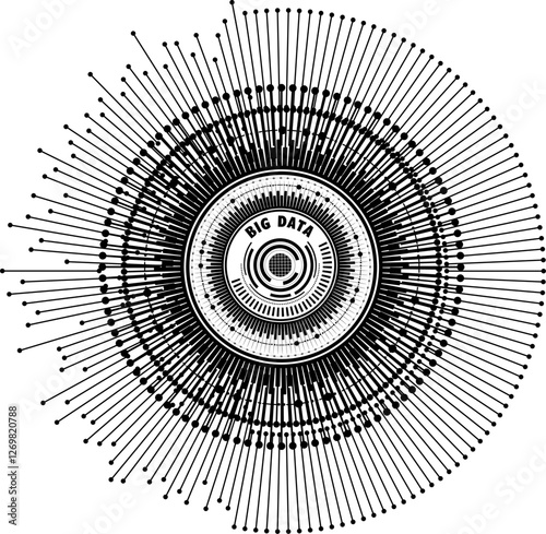 Vektor Datenanalyse und Visualisierung von Big Data - Analyse und Auswertung komplexer Datensätze - virtuelle Datenmodelle