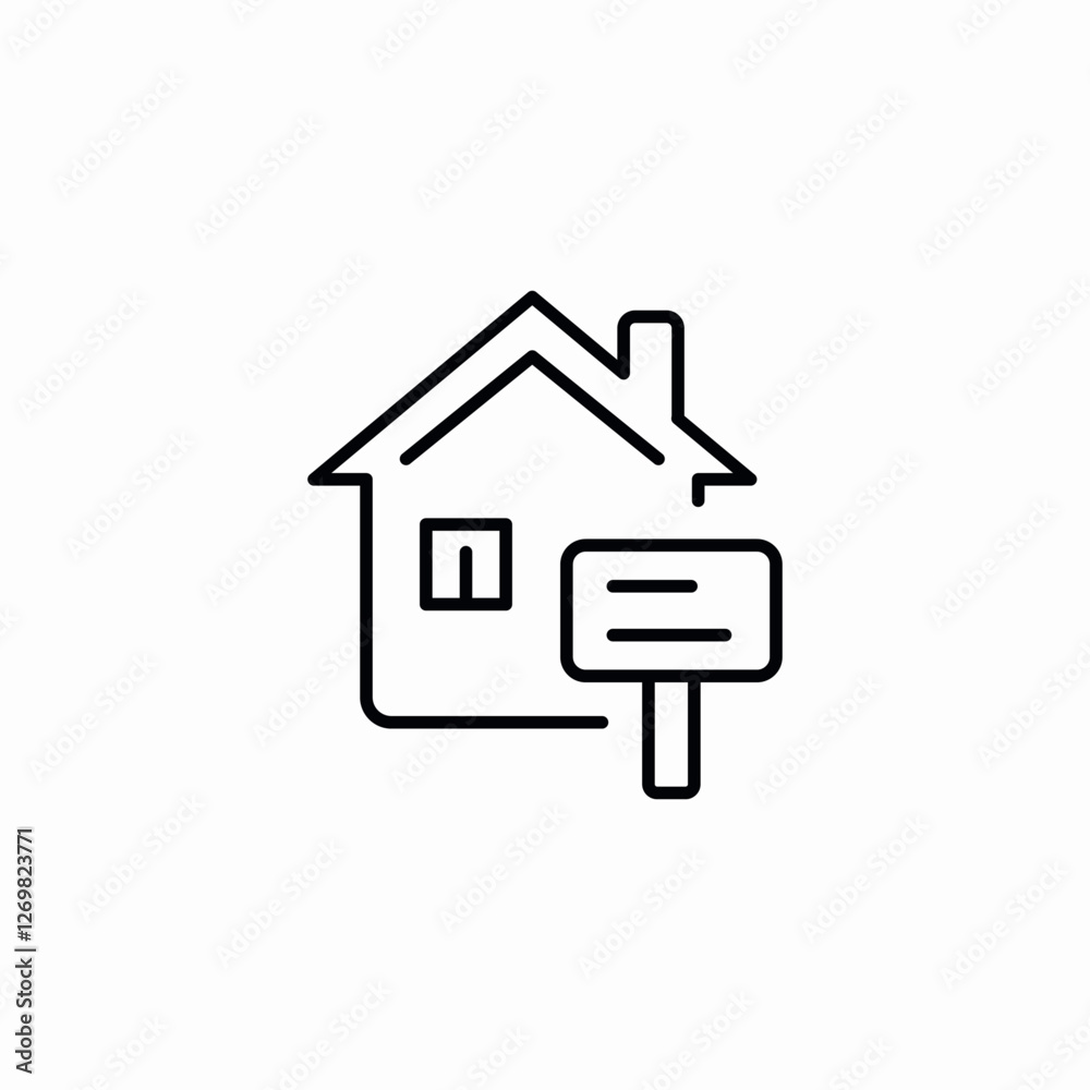 home announcement icon sign vector home announcement icon sign vector