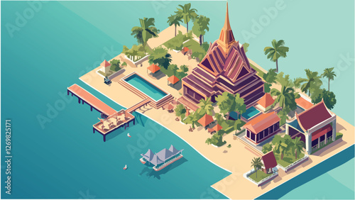 Isometric Pattaya- A Beach Paradise .eps