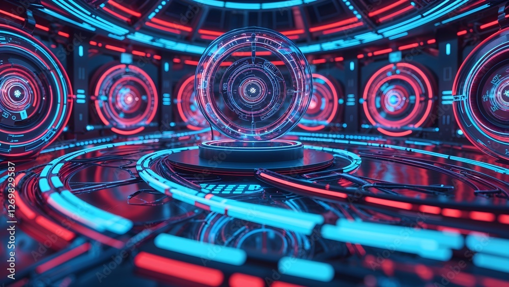 Futuristic Cyber Network - AI Cybersecurity Visualization Futuristic Cyber Network - AI Cybersecurity Visualization