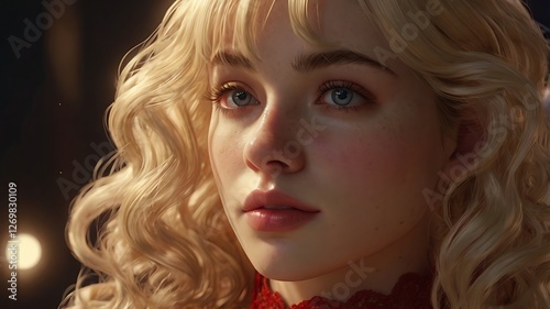 portrait of a blonde girl