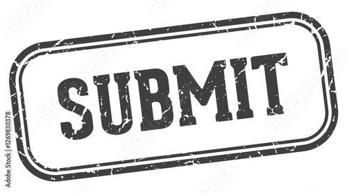 submit stamp. submit rectangular stamp on white background