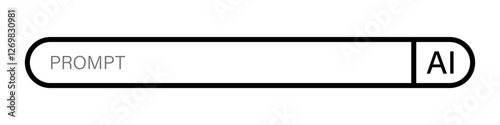 Ai prompt bar icon simple design