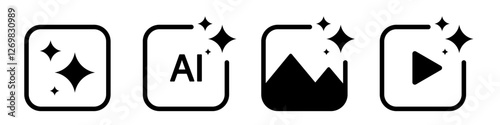 Ai generate icon symbol set