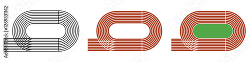 Running track sport simple design