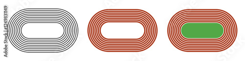 Running track sport simple design
