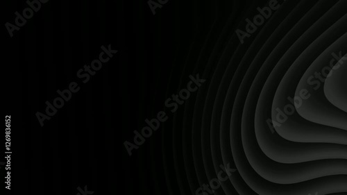 Wallpaper Mural Dark gray and black abstract waves animation background 4K, modern black corporate backdrop Torontodigital.ca