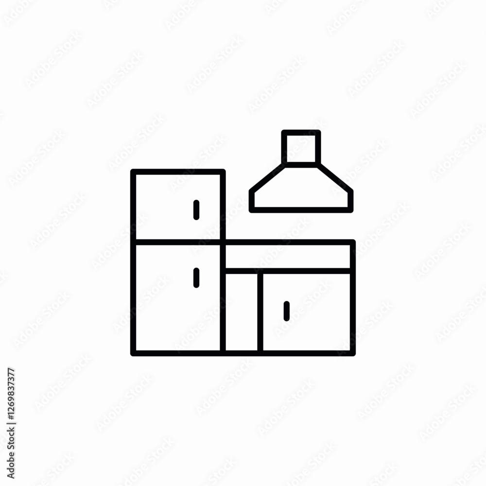 kitchen furniture icon sign vector kitchen furniture icon sign vector