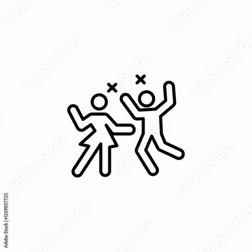 party attend icon sign vector