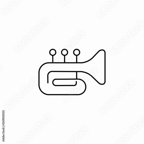 trumpet instrument icon sign vector