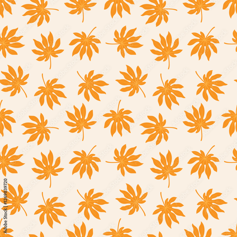 Seamless leaf pattern for background, wallpaper, fabric motifs, gift wrapping and others Seamless leaf pattern for background, wallpaper, fabric motifs, gift wrapping and others