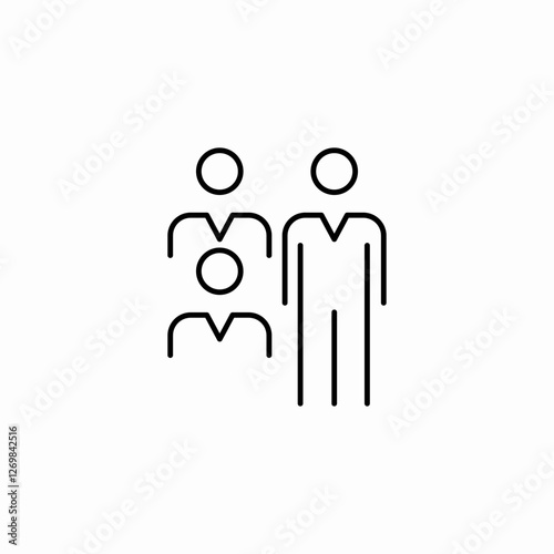 busness staff team icon sign vector