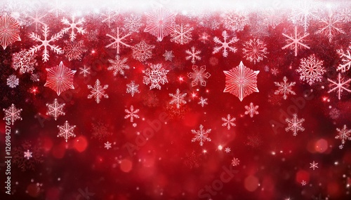 red christmas snowflakes falling background christmas background looped