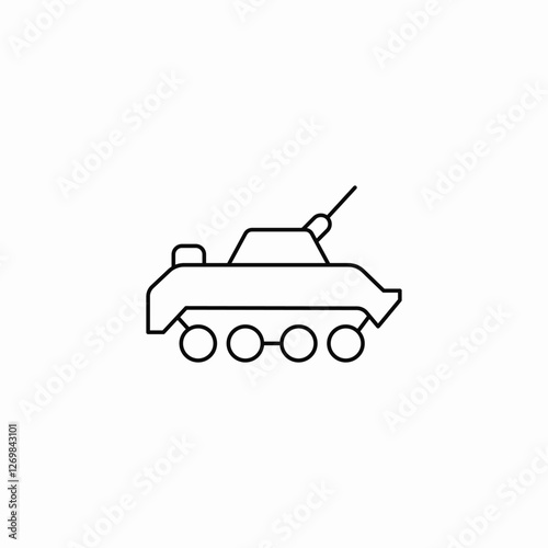 defence tank icon sign vector