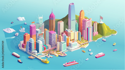 Exploring Hong Kong’s Skyline in Geometric Art