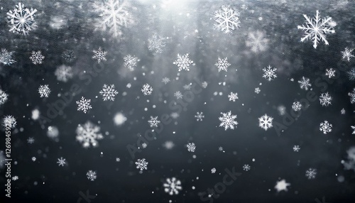 moving gloss particles on grey background loop winter theme christmas background with snowflakes on a black background