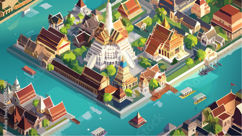 Isometric Bangkok- A City of Culture and Beauty