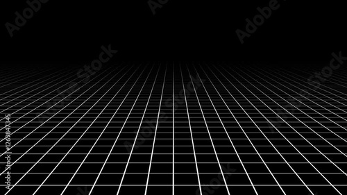 3D infinite floor grid line looping animation background. 4K video animated background for tech, editing, or digital projects.