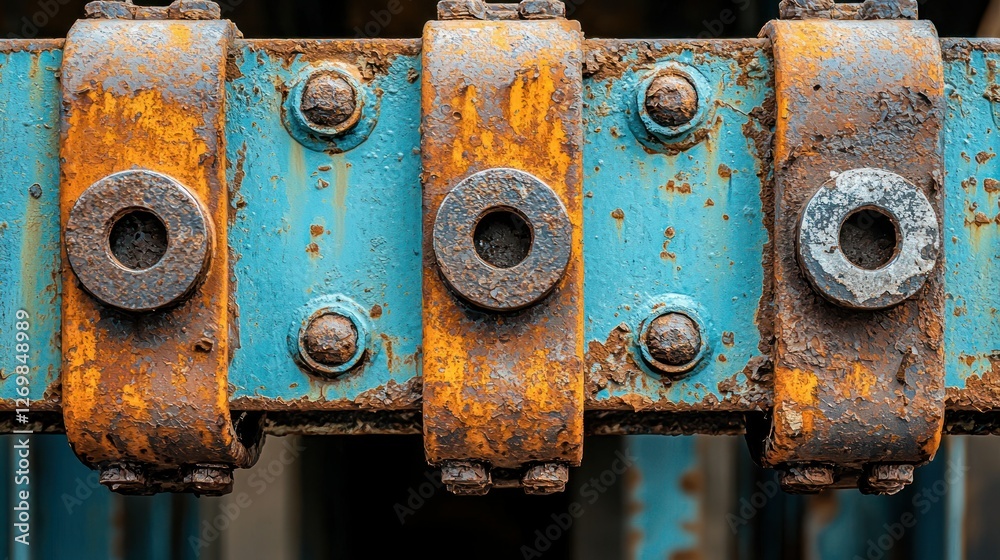 Rusty metal texture, industrial detail, close-up, grunge background, construction Rusty metal texture, industrial detail, close-up, grunge background, construction