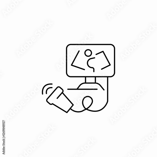 pregnancy screening ultrasound icon sign vector