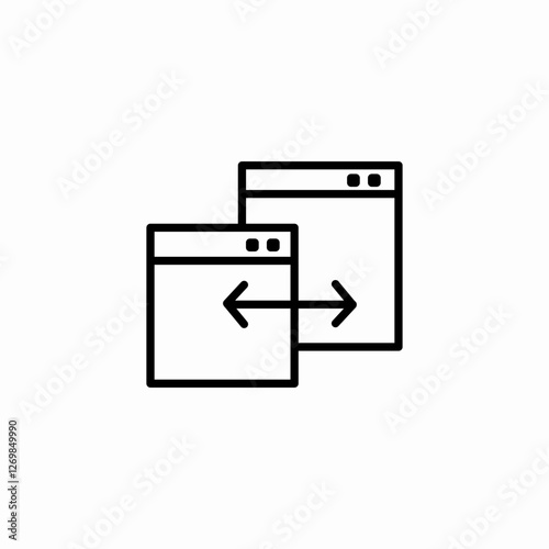tab switching icon sign vector
