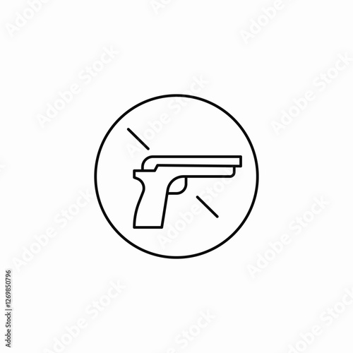 weapons forbidden icon sign vector