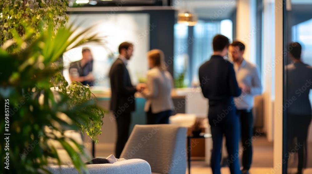 Blurred Corporate Event Reception - Reception area of a corporate event with attendees blurred in the background. Blurred Corporate Event Reception - Reception area of a corporate event with attendees blurred in the background.