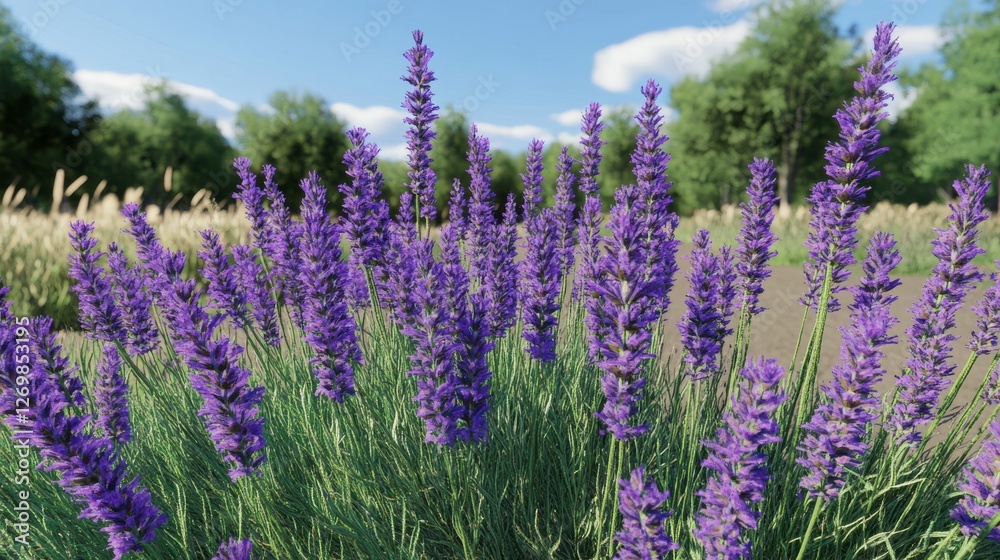Obraz premium Stunning Lavender Field in Full Bloom