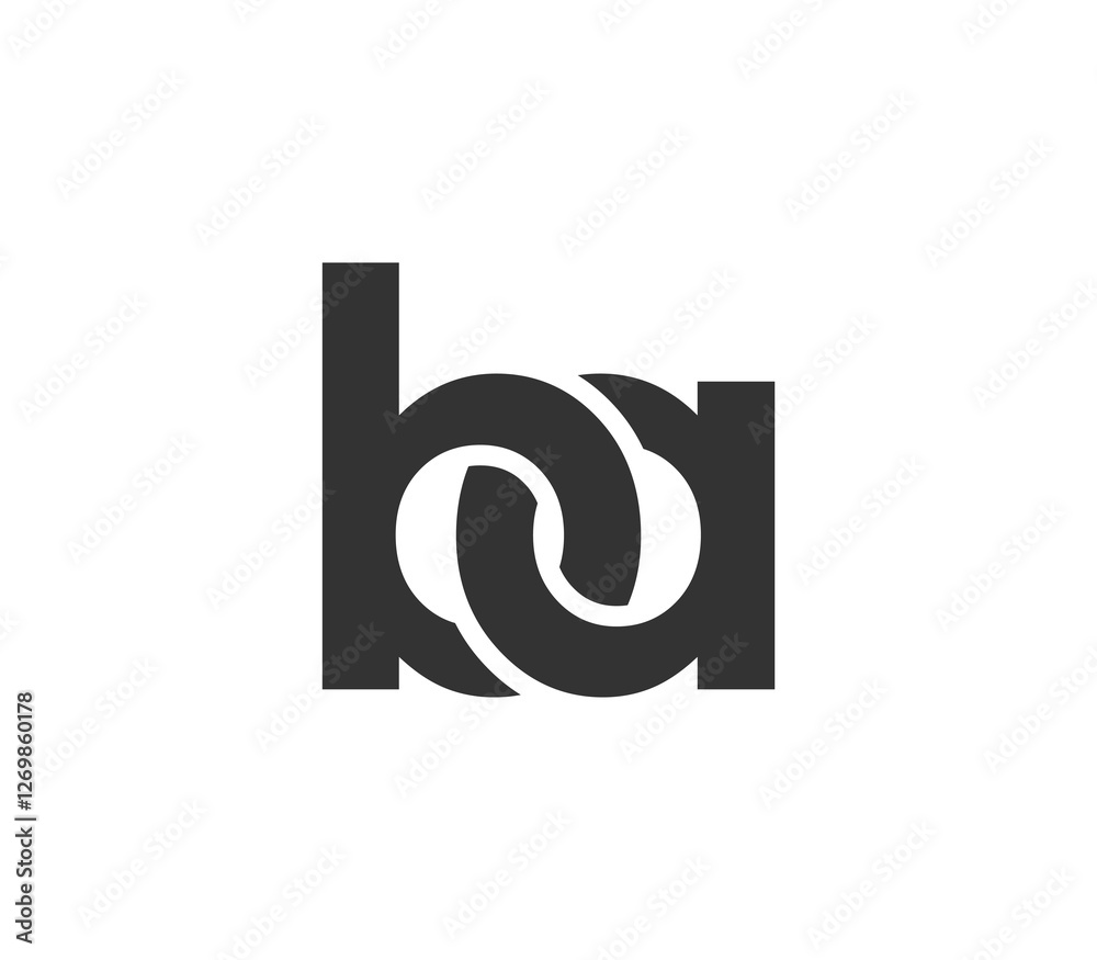 BA creative geometric initial based modern and minimal logo. Letter b a trendy fonts. BA creative geometric initial based modern and minimal logo. Letter b a trendy fonts.