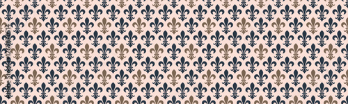 French party, vector beauty. Seamless traditional for elegant delicate. Fleur de lys repeating a curtain stylish.