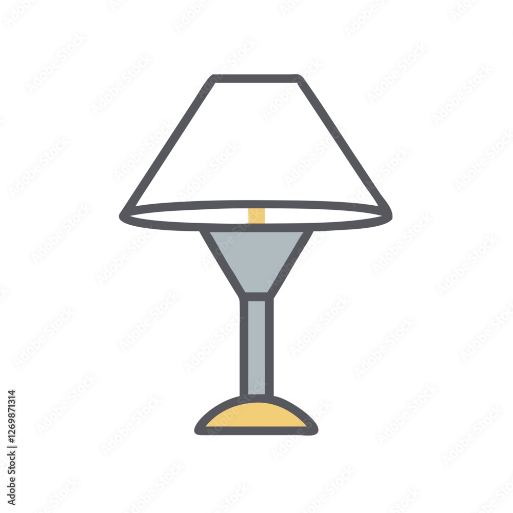 table lamp isolated on white background, icon sign and symbol table lamp isolated on white background, icon sign and symbol