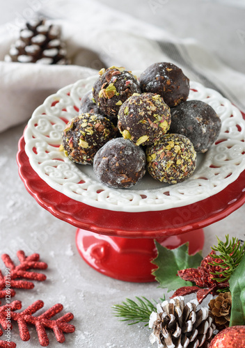 Christmas Chocolate Rum Balls
