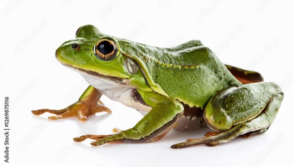 grass frog isolated on white background grass frog isolated on white background