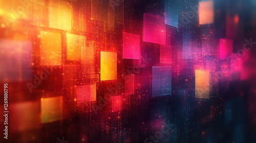 Wallpaper Mural Colorful Abstract Background with Light Effects and Geometric Shapes Torontodigital.ca