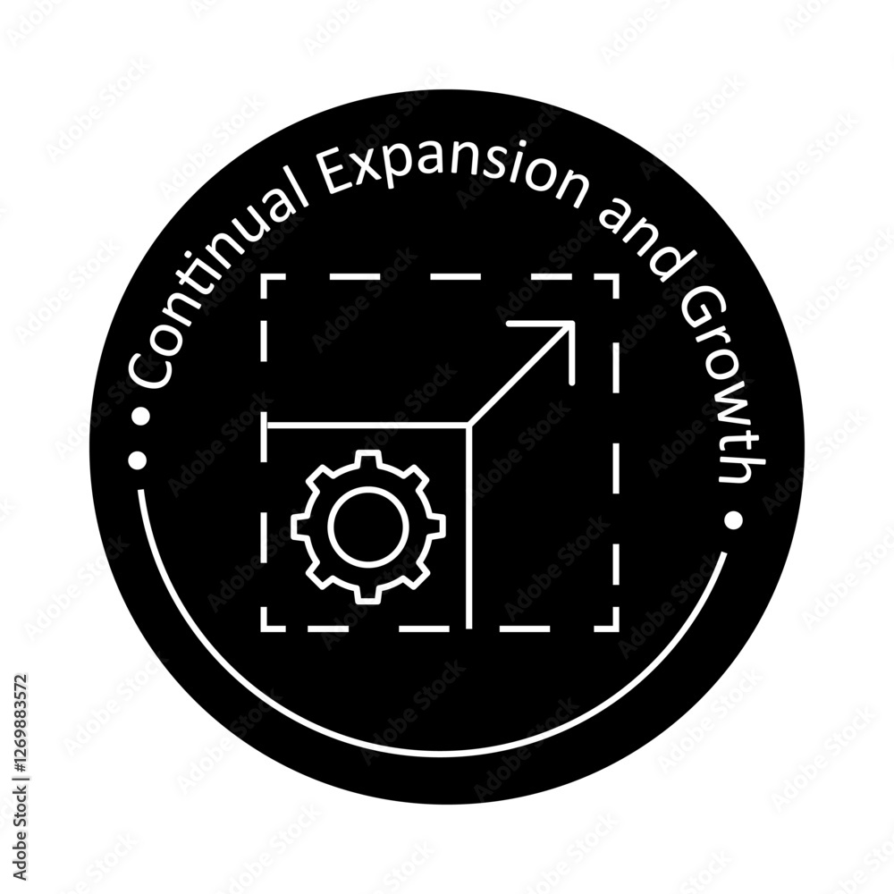 Business Growth – Chart with Gear Representing Scaling and Expansion Business Growth – Chart with Gear Representing Scaling and Expansion