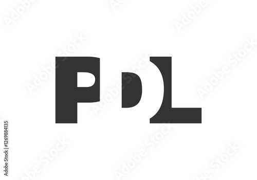 PDL logo design. Initial letter P D L bold font style for tech startups, consulting, corporate branding. Creative company name, headlines typography identity, trendy logotype.