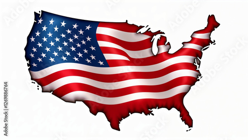 usa map flag