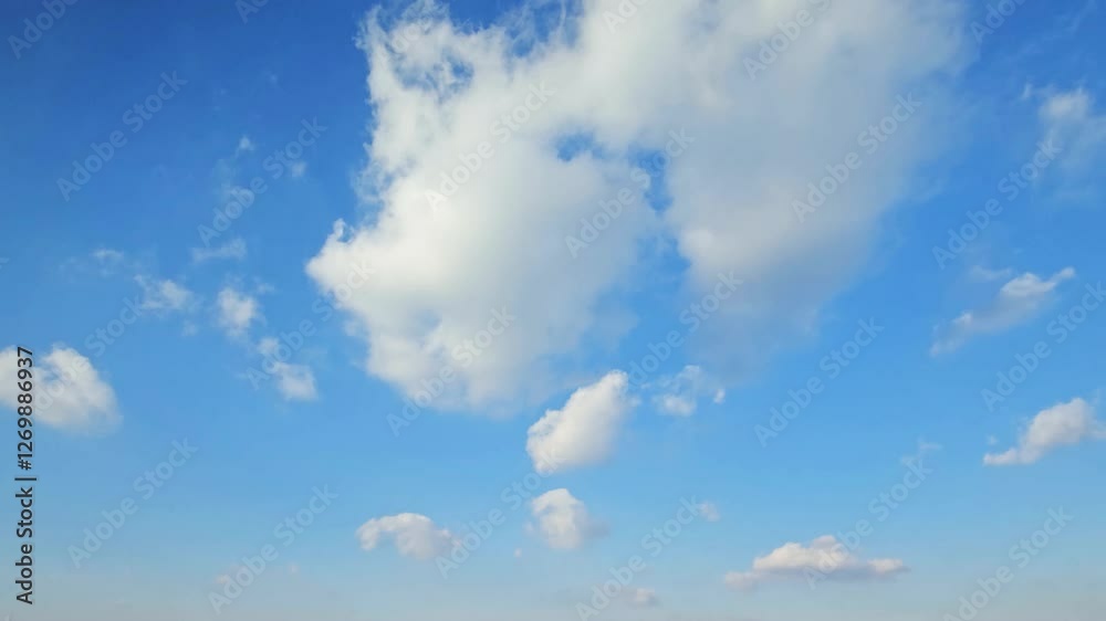 Cloudscape, Timelapse of beautiful blue sky with fluffy white clouds, for a background
Cloudscape, Timelapse of beautiful blue sky with fluffy white clouds, for a background