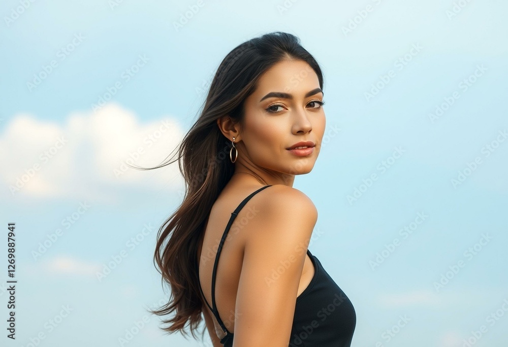 Soft focus portrait of a natural-looking woman Soft focus portrait of a natural-looking woman