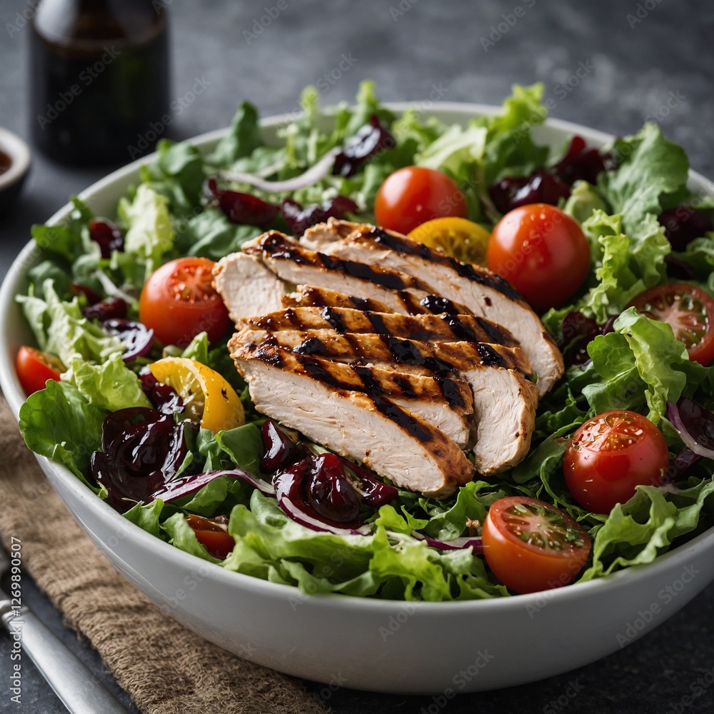 Grilled Chicken Caesar Salad - A Satisfying Blend of Grilled Chicken, Crisp Greens, and Zesty Caesar Dressing A protein-rich salad with grilled chicken breast, mixed greens, quinoa, feta cheese Grilled Chicken Caesar Salad - A Satisfying Blend of Grilled Chicken, Crisp Greens, and Zesty Caesar Dressing A protein-rich salad with grilled chicken breast, mixed greens, quinoa, feta cheese